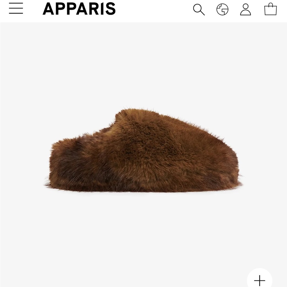 BRAND NEW APPARIS MISCHA MINK Slippers!! Size 8.